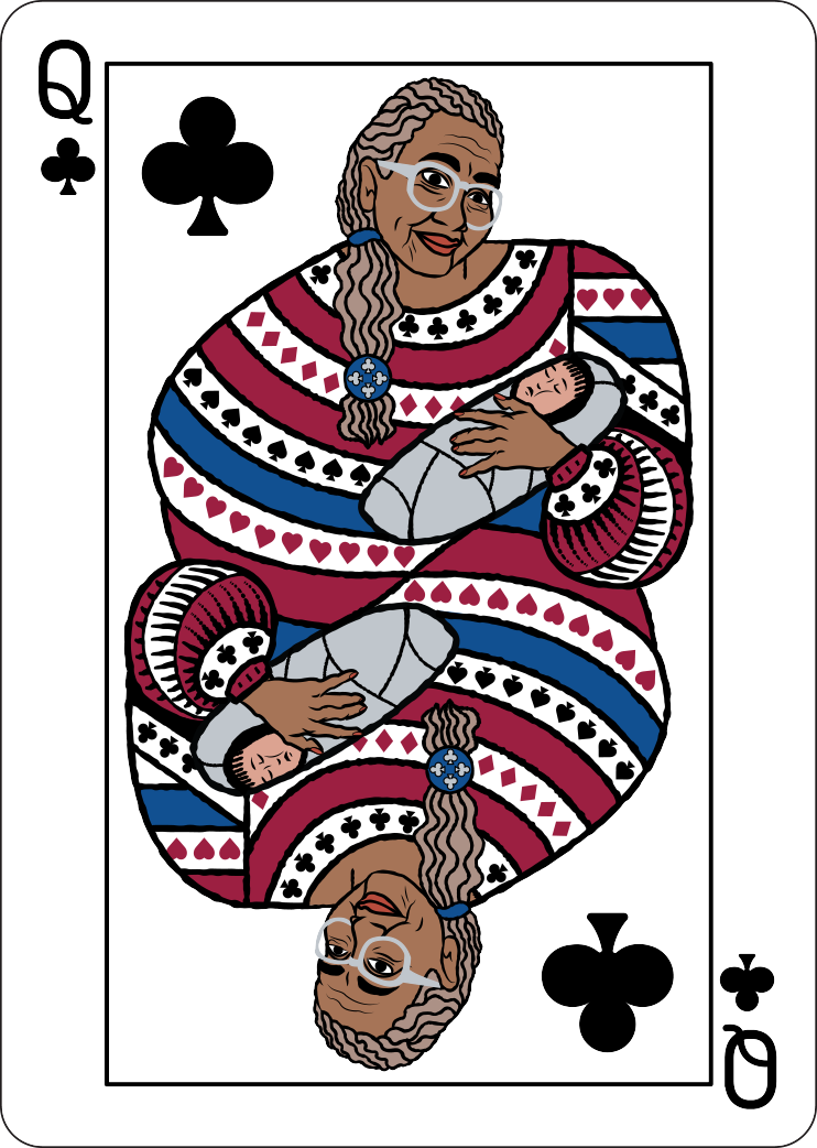 Queen of Clubs also known as the Elder Queen