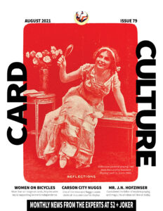 Cover of CARD CULTURE Magazine written by Toronto Magician For Hire Rosemary Reid