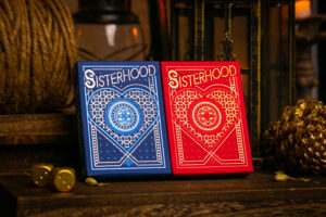 Sisterhood Playing Cards Red And Blue Together